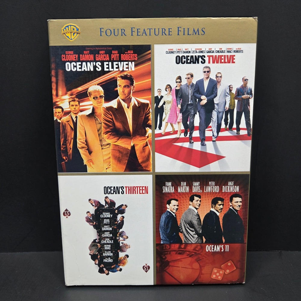 Ocean's 4 Film Favorites Collection DVD 11 12 13 & Original Widescreen Heist